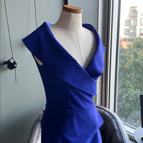 New Chiara Boni La Petite Robe Draped Faux Wrap Dress Size 40 IT / 4 US - Picture 4 of 11